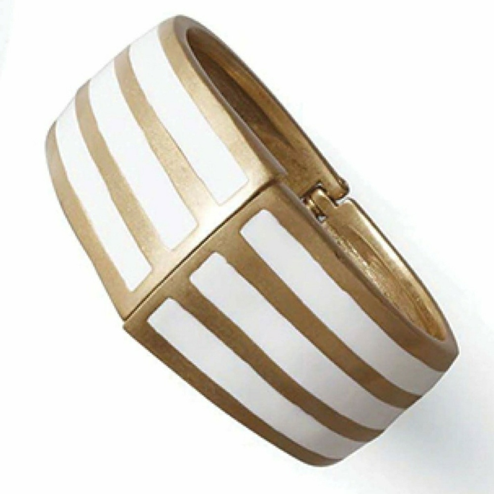 Lia Sophia Gold Stripped Enamel Bracelet
